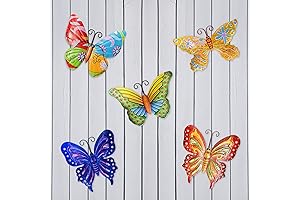 CREPRO 3D Metal Butterfly Wall Decor