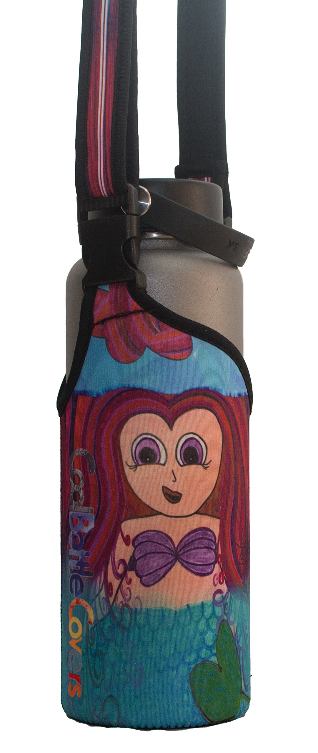 Water Bottle Holder, Neoprene Water Bottle Carrier w/Adjustable Shoulder Strap, Insulated Sling Outdoor Sports Water Bottle Bag Case Pouch Cover,Fits Bottles 1.25L or Less