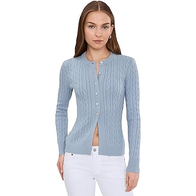 525 america Juliette Cable Split Hem Cardigan