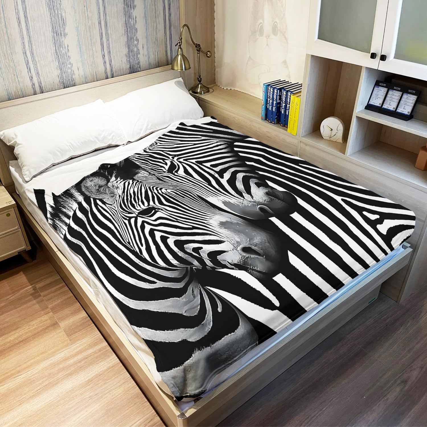 YISUMEI Decke 150x200 cm Kuscheldecken Sanft Flanell Weich Fleecedecke Bettüberwurf Zebra