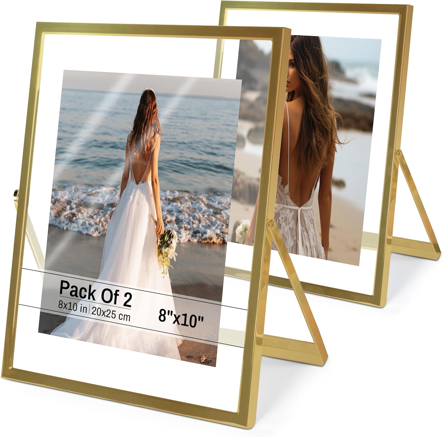 Azour Gold Floating Frame 8x10 Gold Picture Frame (2 Set