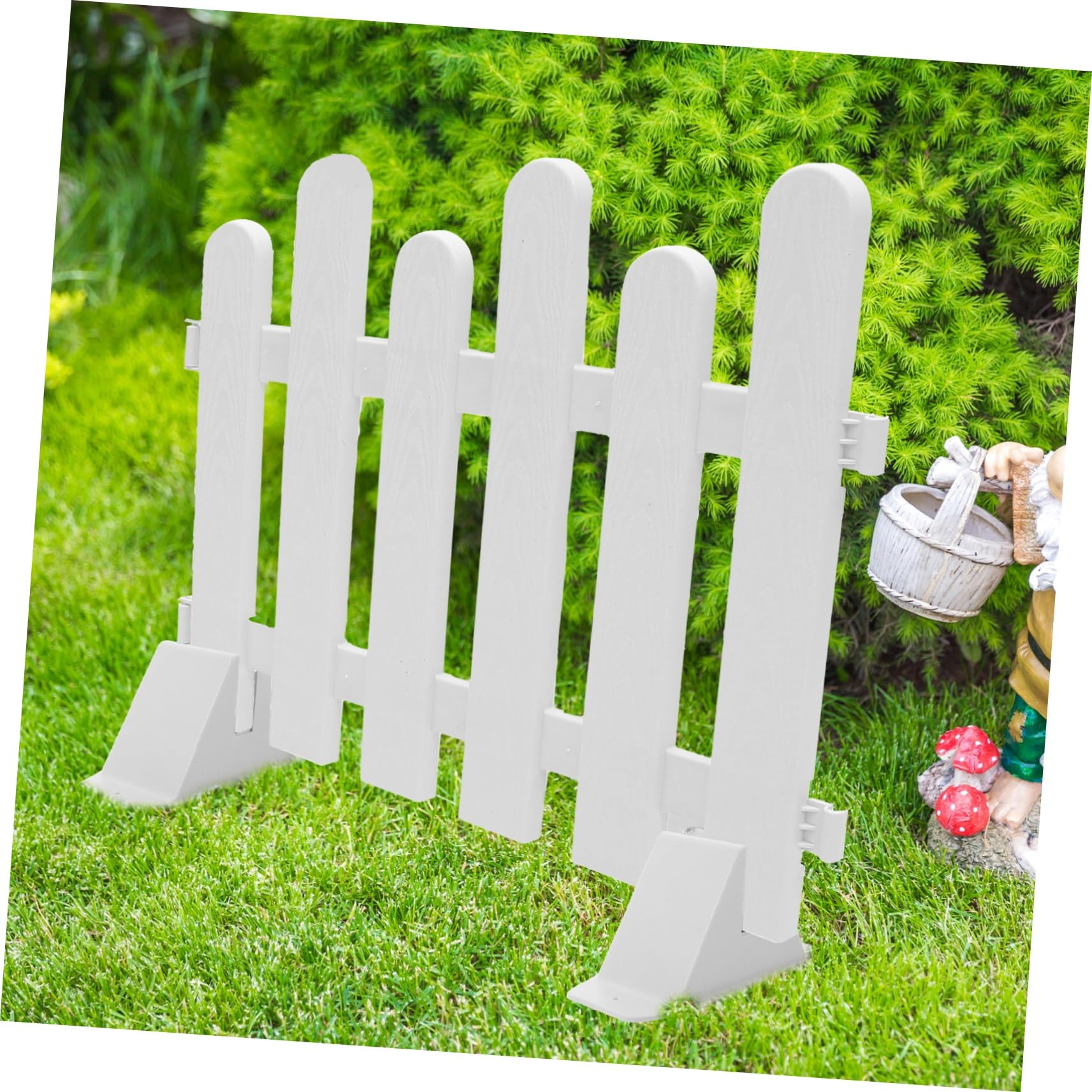 SOLUSTRE 2Pcs Garden Fence Base Support Edging for Lawn Stability Easy Installation with Fixing for Fences Outdoor Decor