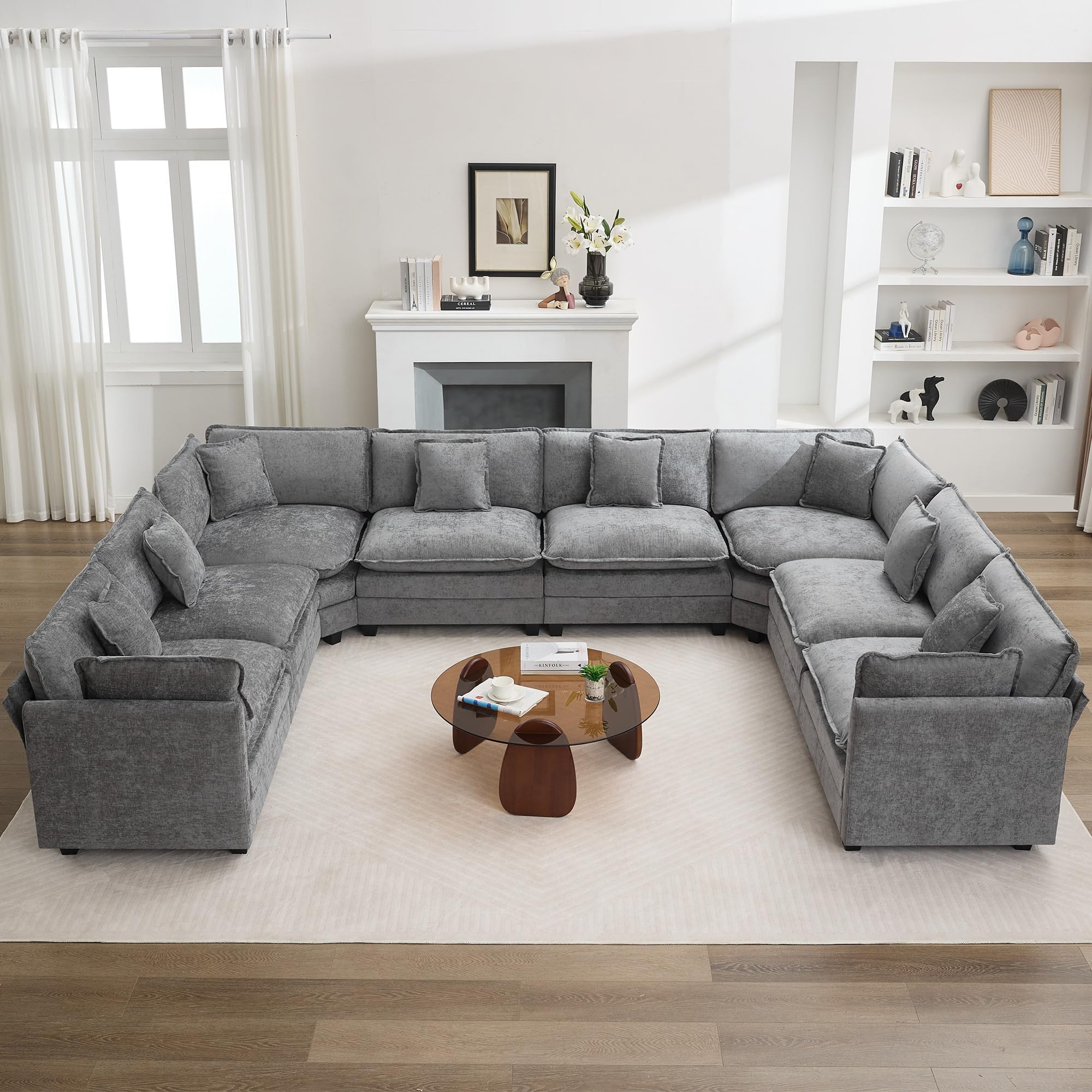 147 Oversized U Shaped Cloud Sectional Sofa