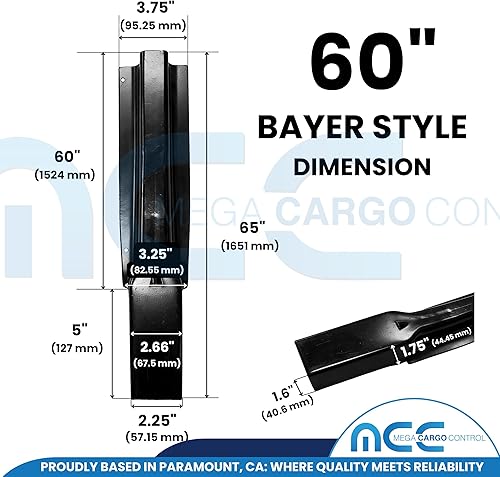 Miniatura 23 de Mega Cargo Control Estacas metálicas para remolque estilo B Equipo de hardware para camiones de estaca y camas planas (paquete de 6) 42 pulgadas