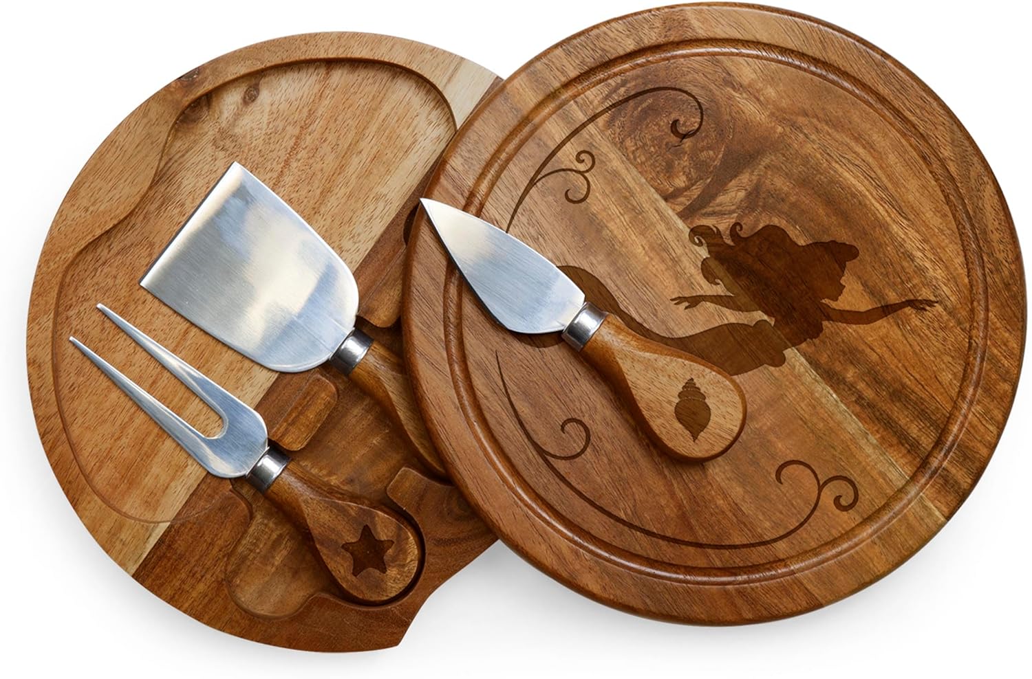 Disney Little Mermaid Acacia Brie Board & Knife Set for Picnics