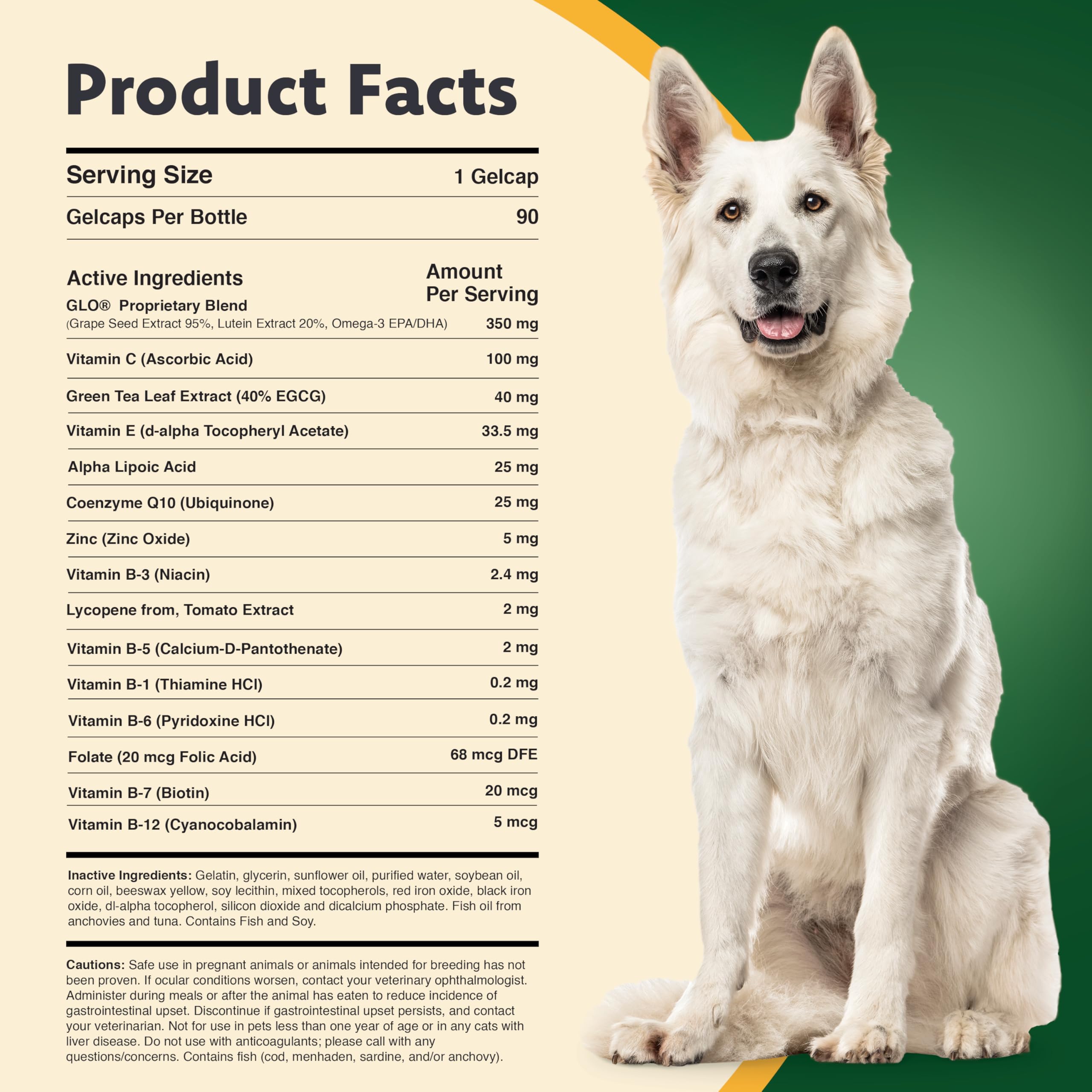 Animal Necessity Ocu-GLO for Medium to Large Dogs, 11+ lb, 90 Count by Animal Necessity