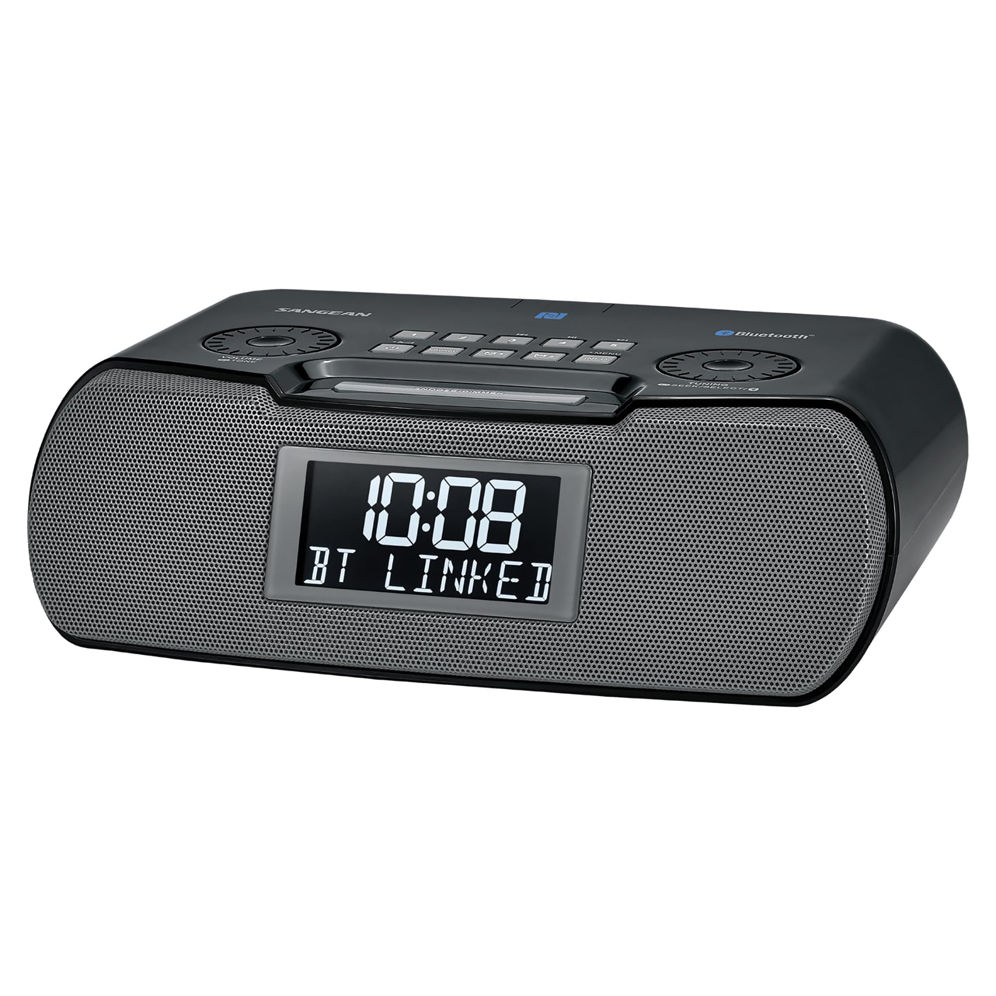 Photo 1 of Sangean RCR-20 AM/FM Clock Radio with Bluetooth, Aux-in, USB Phone Charging, Digital Tuning, Battery Backup, Black