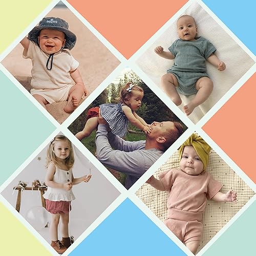 Miniatura 5 de Uttpll Pantalones cortos de algodón para bebés y niñas con volantes lindos pantalones cortos de lino para bebés pantalones cortos de harén sueltos