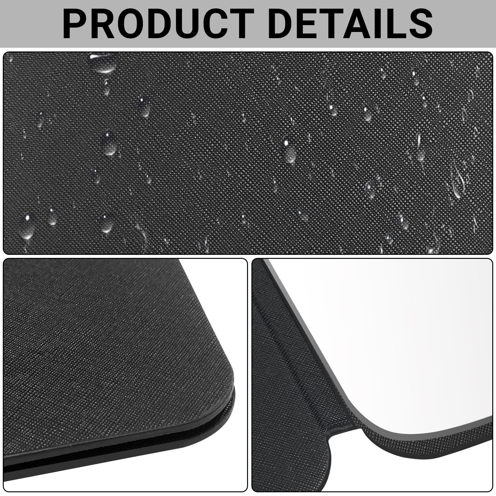 Espejo Portátil Plegable, Espejo De Maquillaje Plegable, Super HD Mirror De Viaje Portátil De Cuero De PU, para Dormitorio, Viajes, Camping (Blanco, 25 x 18 cm)