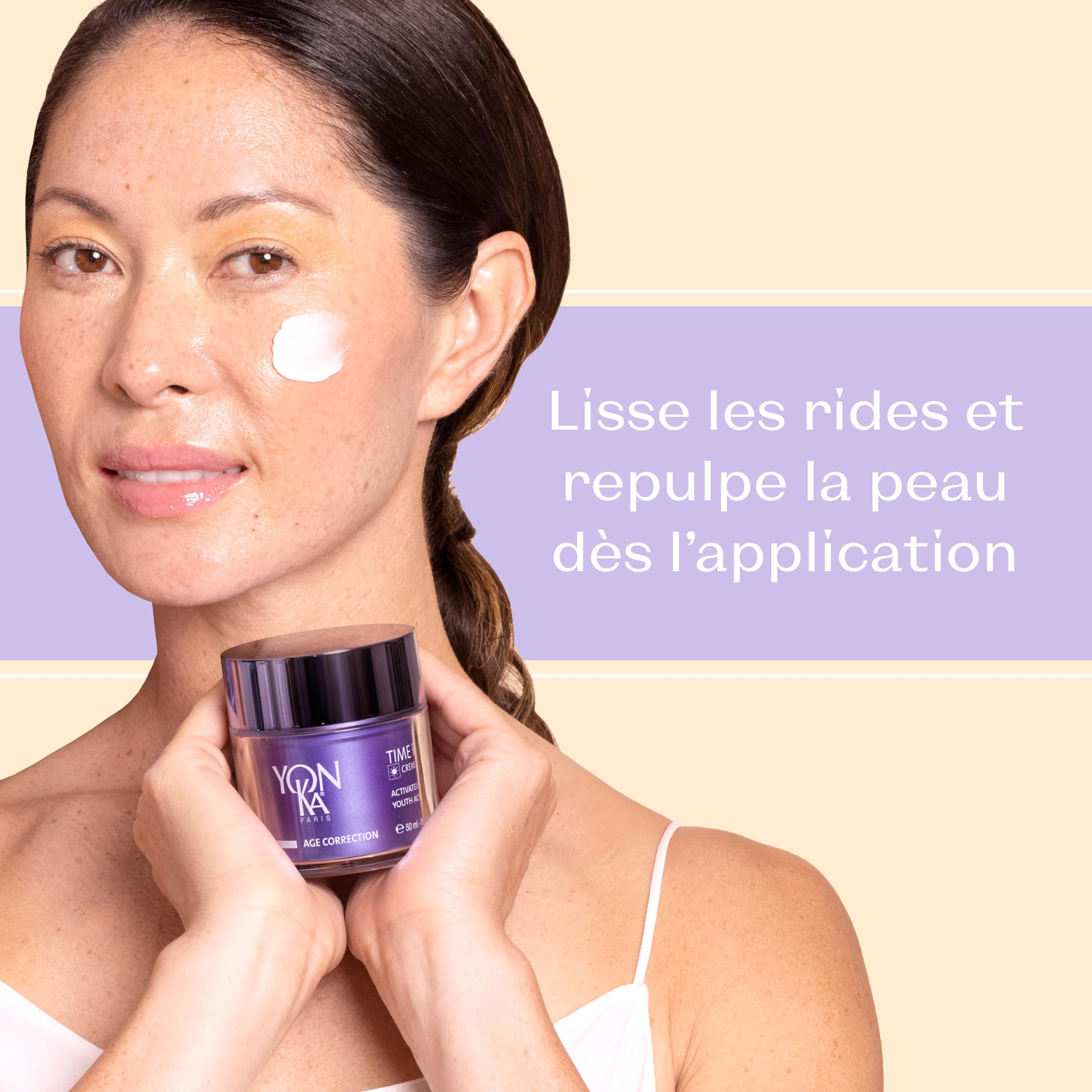 Time Resist Jour Yonka 50ml - Crème de Jour Anti-Âge - Complexe Activateur de Jeunesse et Acide Hyaluronique - Réduit les Rides et Ridules - 96% d'Origine Naturelle
