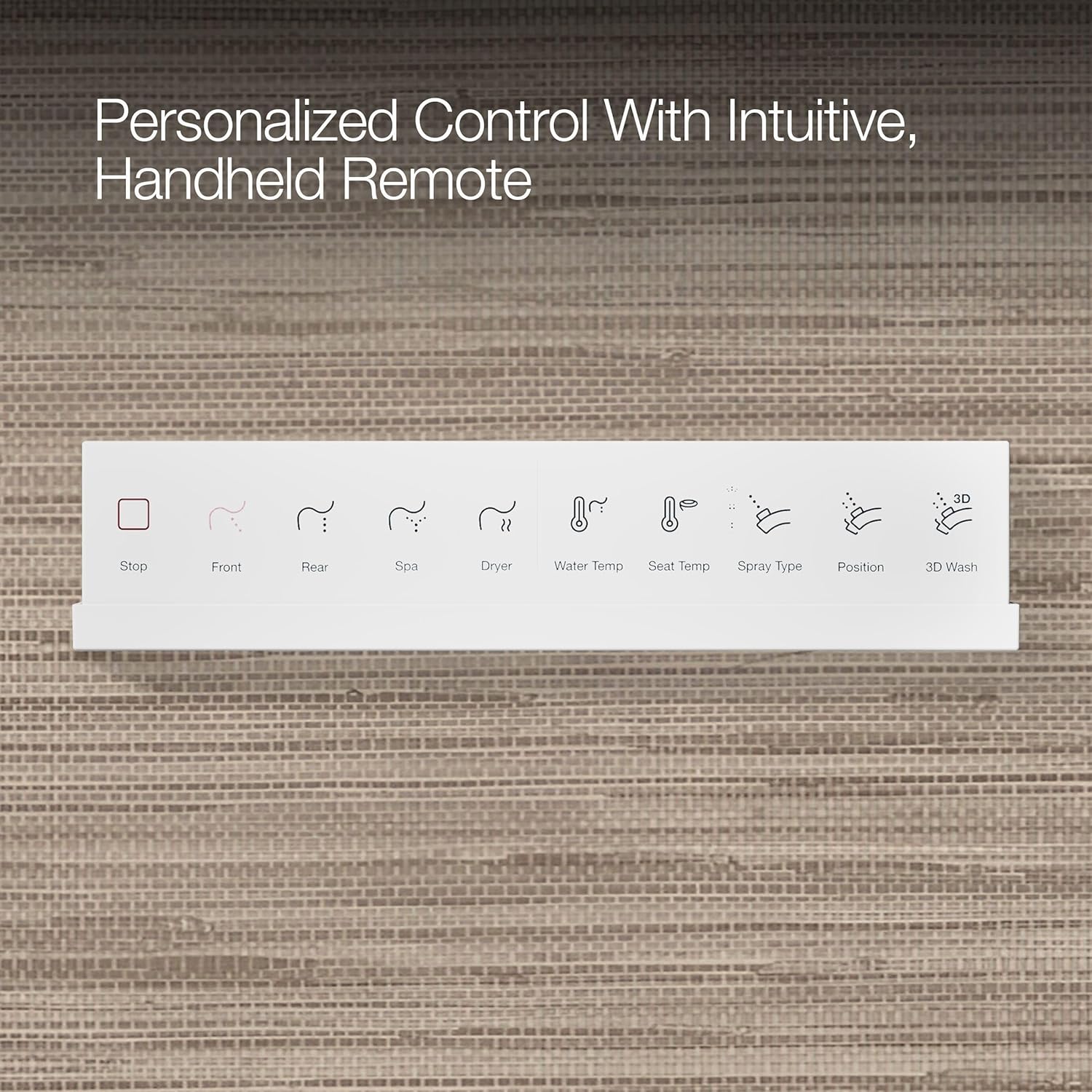 Kohler PureWash E880 Elongated Bidet Toilet Seat With Remote, Warm Water, Quiet-Close Lid Prevents Slamming, Easy Installation with Quick-Release, Self-Cleaning Wand, Adjustable Water Pressure