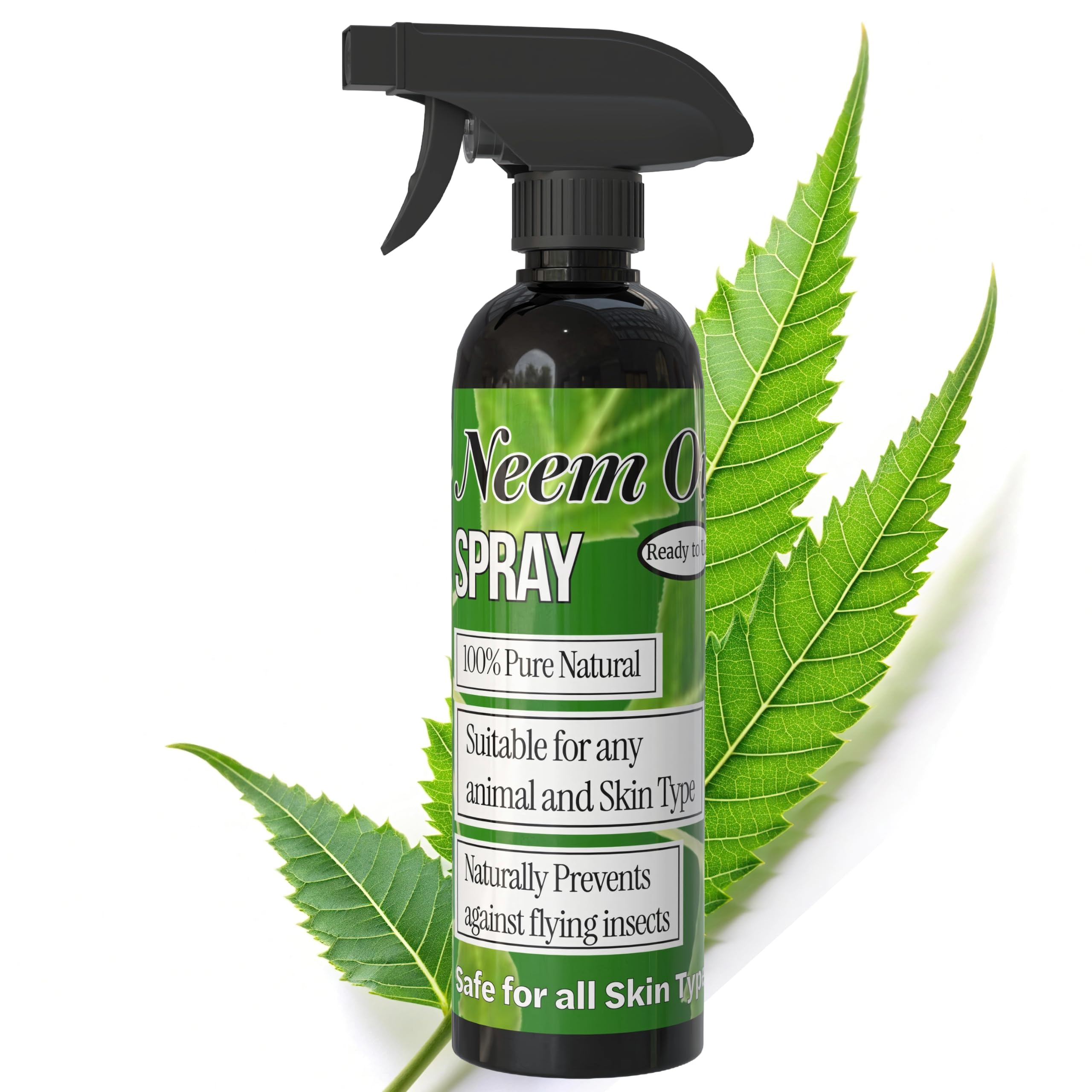 Organic Neem Oil Spray – Natural Insect, Mite & Fungal Protection for Plants, Pets & Horses | Fly Repellent, Skin Soother & Leaf Shine | Eco-Friendly Multi-Purpose Care Spray (500ml)