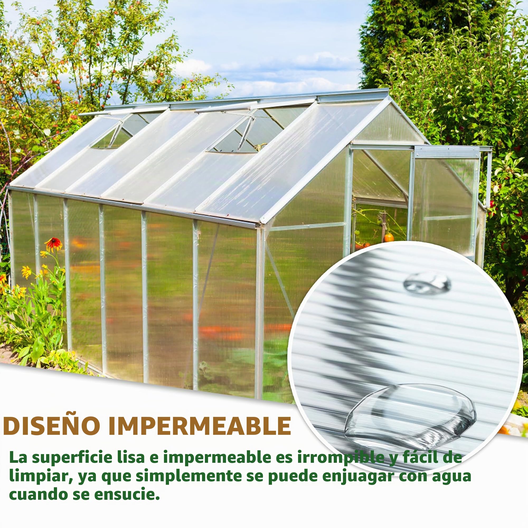 Froadp 14 Piezas Láminas de Policarbonato Celular Plástico Resistente UV-Rayos Accesorios de Doble Ranura para Plantas Cultivos Sistemas de Carpas de Invernadero de Jardín(605x1210x4mm, Transparente)
