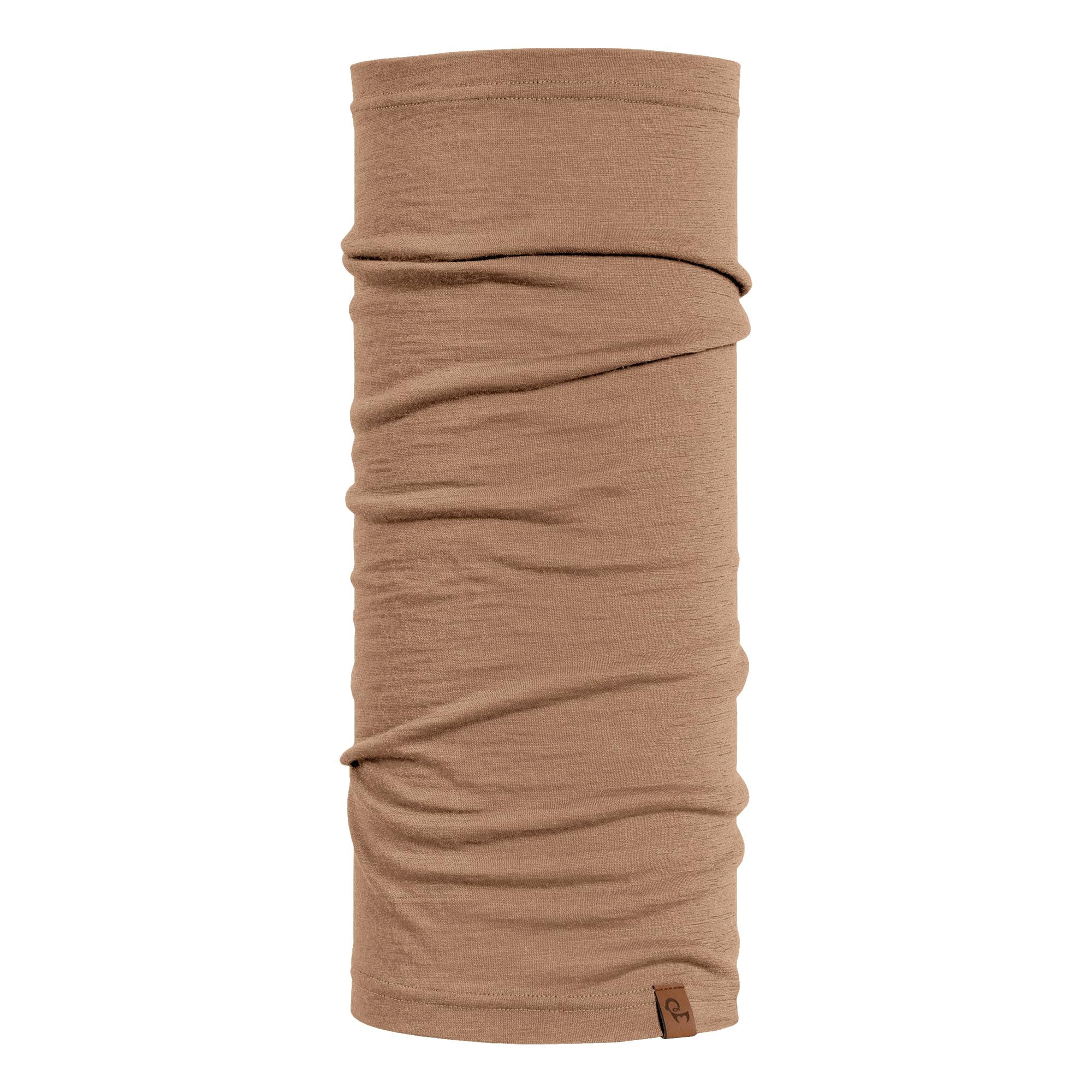 menique Long Neck Gaiter - 100% Merino Wool One Layer Windproof Ski Snood, Thermal Neck Warmer, Motorbike Neck Scarf for Men & Women, Face Covering Mask for Skiing Cycling Running (Beige)