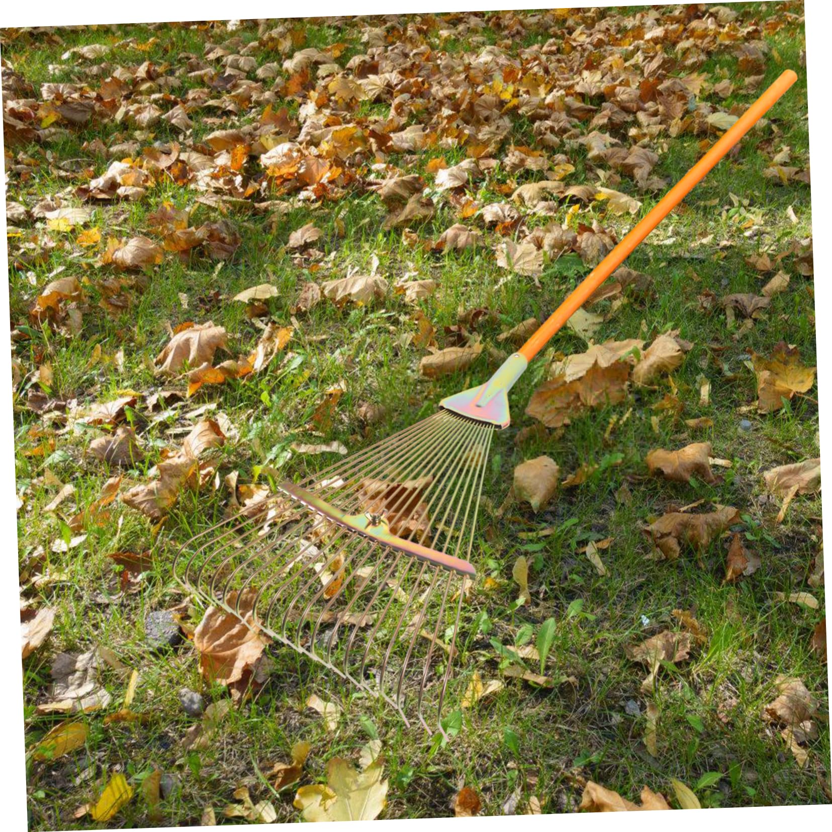 UPKOCH Hochleistungs Handrechen aus Hochkohlenstoffstahl für Gartenarbeit und Rasenpflege mit Robusten Drahtzinken für Obstbäume und Gemüsebeete