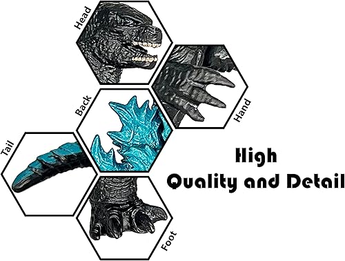 Miniatura 2 de TwCare Juego exclusivo de 7 figuras de acción conjunta movibles de Godzilla vs Kong, King of the Monster Dinosaur Shin Ghidorah Skull Crawler