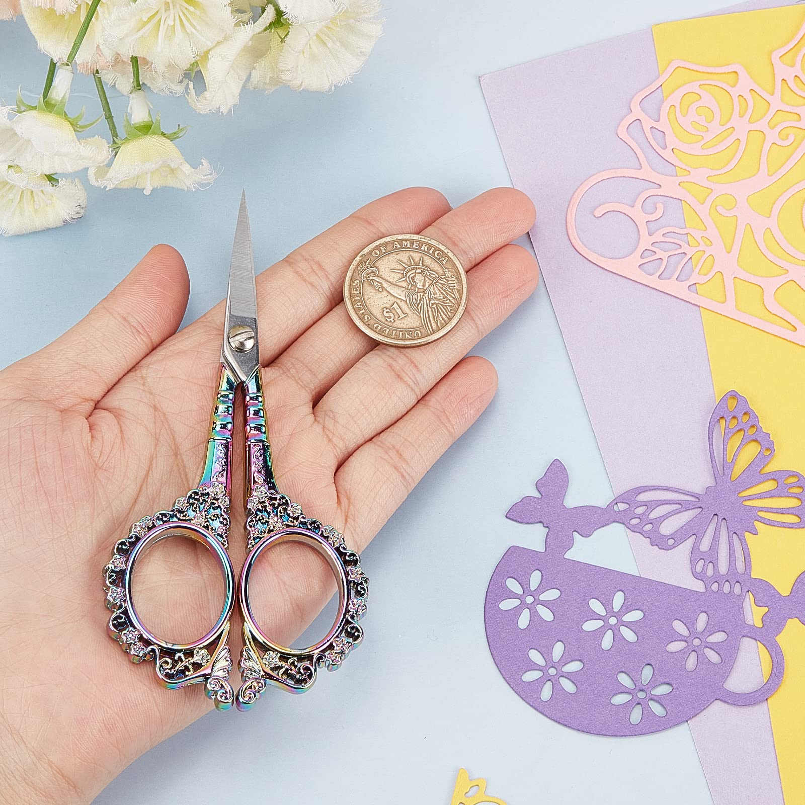 Amazon.co.jp: SUNNYCLUE 1本 梅花 ミシンハサミ 刺繍 はさみ