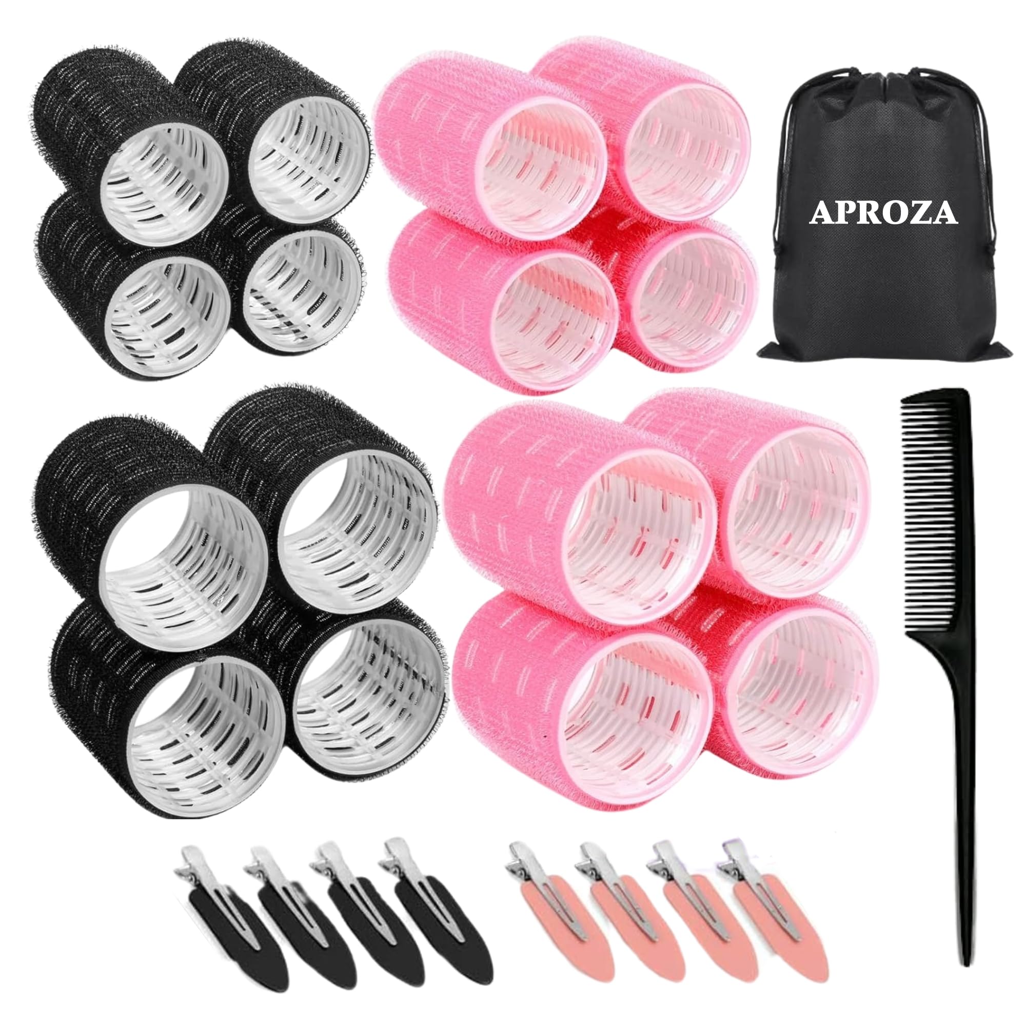 Amazon.com : APROZA 26-Piece Self Grip Multi Colors Hair Roller