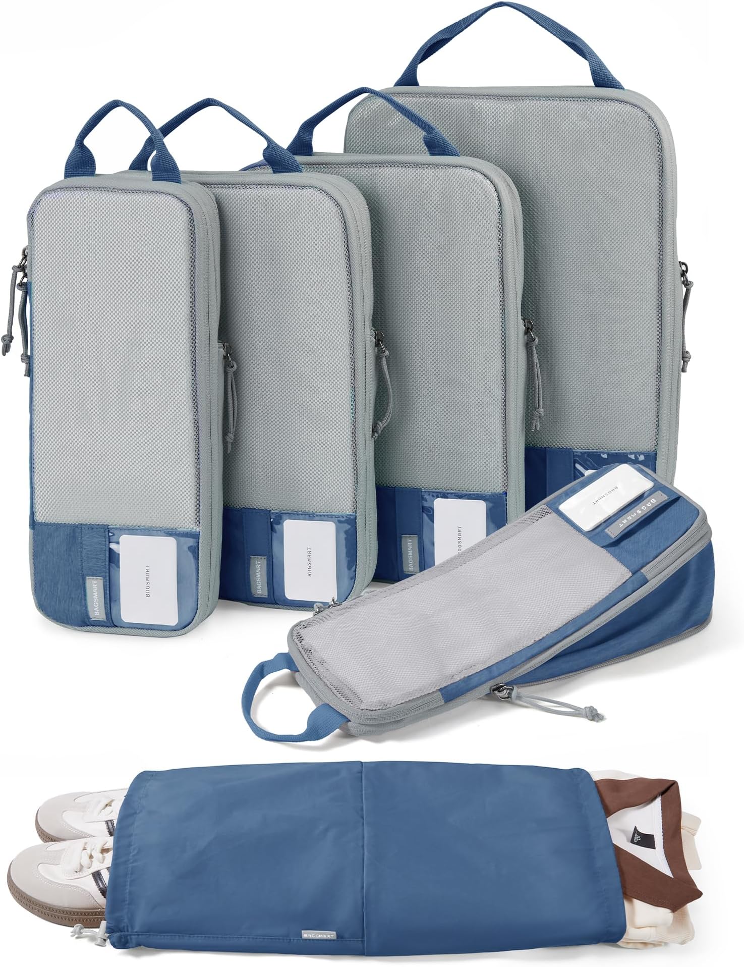6 Set /4 Set/2 Set Compression Packing Cubes for Travel, Lightweight Luggage Organizer Bags, Durable Space Saver Bags Travel Essentials