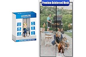 Heavy Duty Magnetic Screen Door Premium Reinforced PET (Vinyl Coated Polyester) Front...