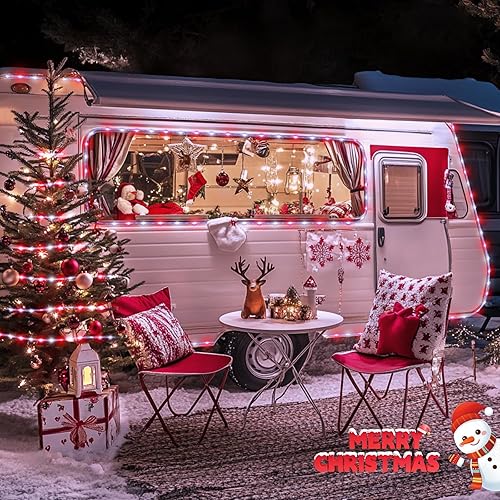 Miniatura 81 de JMEXSUSS Tira de luces de Navidad multicolor de 163 pies con 500 luces LED para exteriores, resistente al agua, alambre transparente, luces Varios