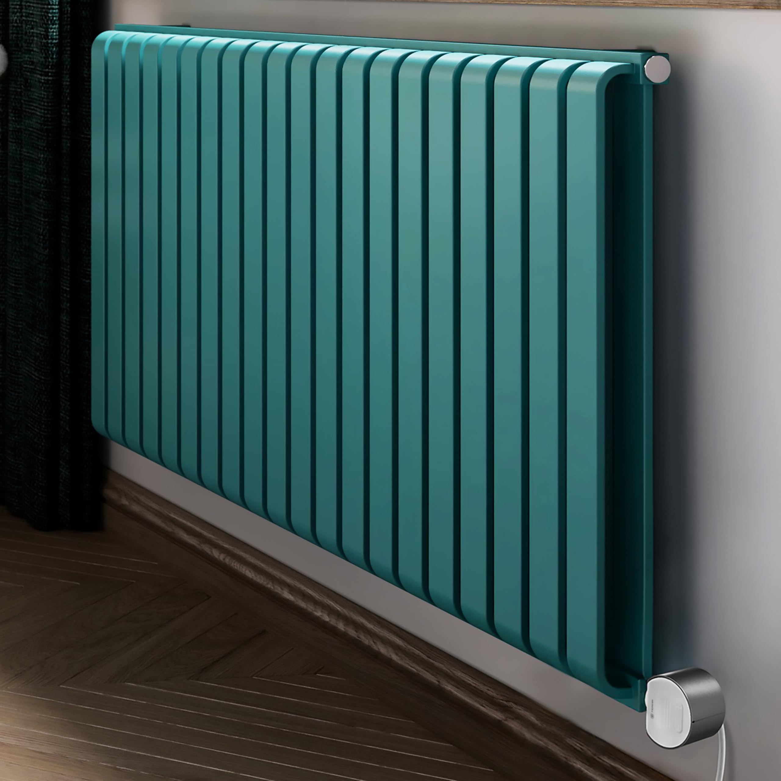 Electric Radiator (Wifi), Warp Room E, 630h x 1305w(mm), 1.5 kw, RAL 5018 (Matt) Teal