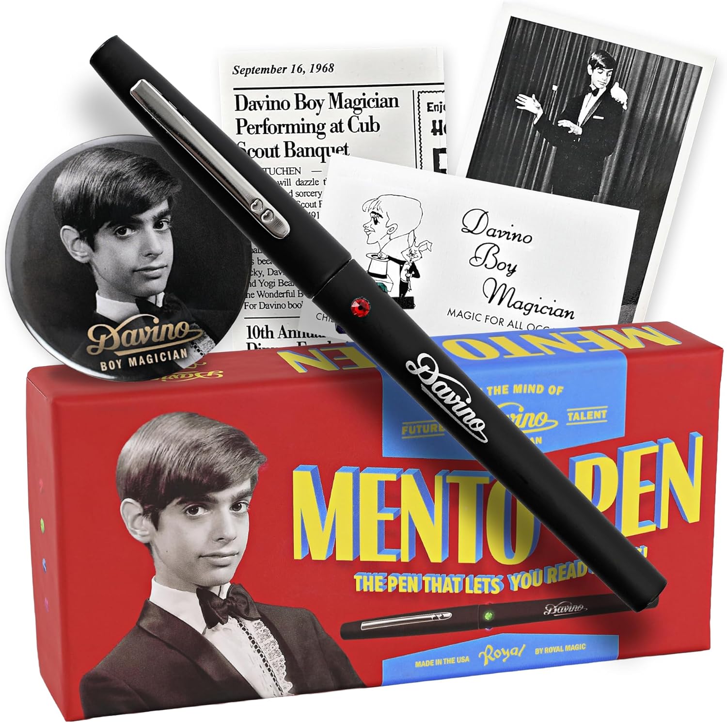 David Copperfield’s Mento-Pen Collector’s Edition – Officially Licensed Limited First Edition Magic Pen with Booklet, Certificate & Box – Classic Mystery Prop for Magician, Magic Tricks & Collectors