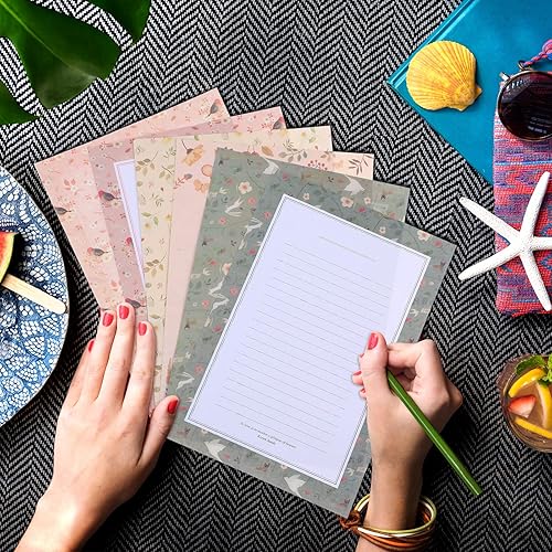 Miniatura 6 de El juego de 90 sobres de papel de papelería incluye 60 papeles de papelería rayados para escribir cartas y 30 sobres con 48 calcomanías de puntos