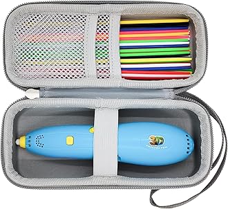 Case Compatible with MOST 3D Printer Pens for Kids, 3D Pen Accessories Printing Filament Refill Pack and USB Cable | Protective Case fit for 3D Printing Pen (Case only-Gray)