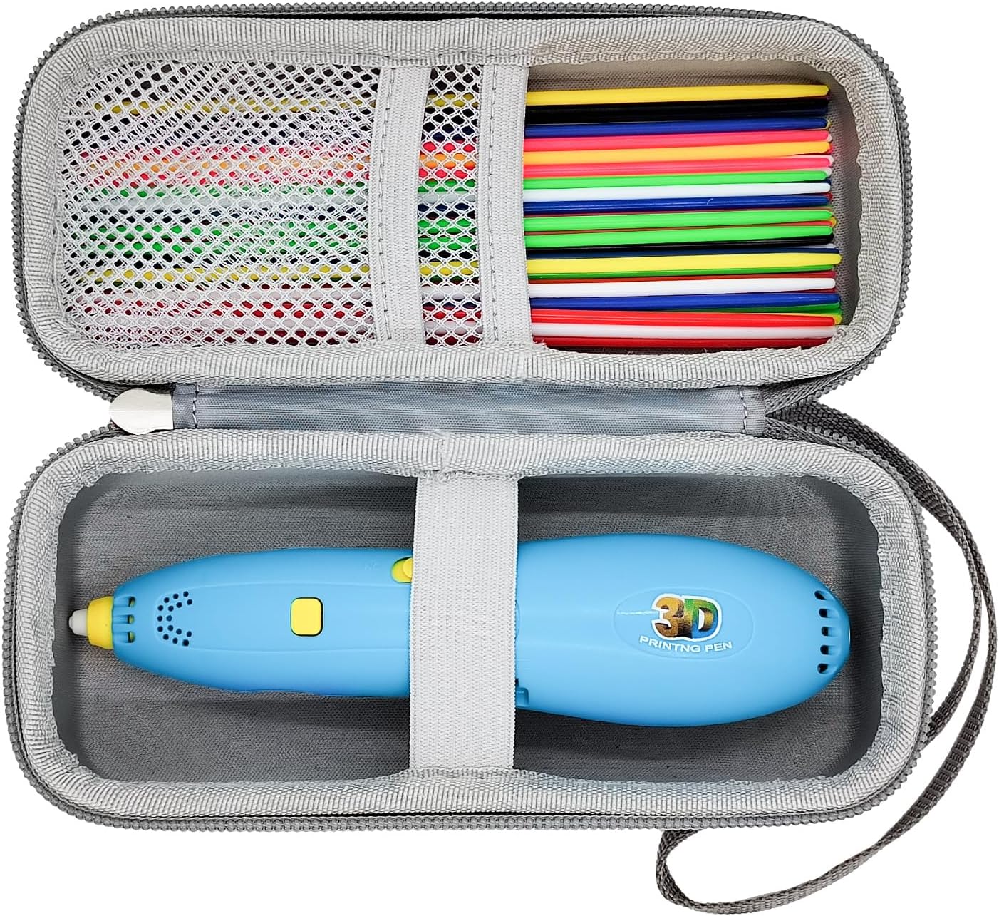 Inscool 3D Printer Accessories - Refill Pack, USB Cable & Protective Case for 3D Printing Pens (Gray)