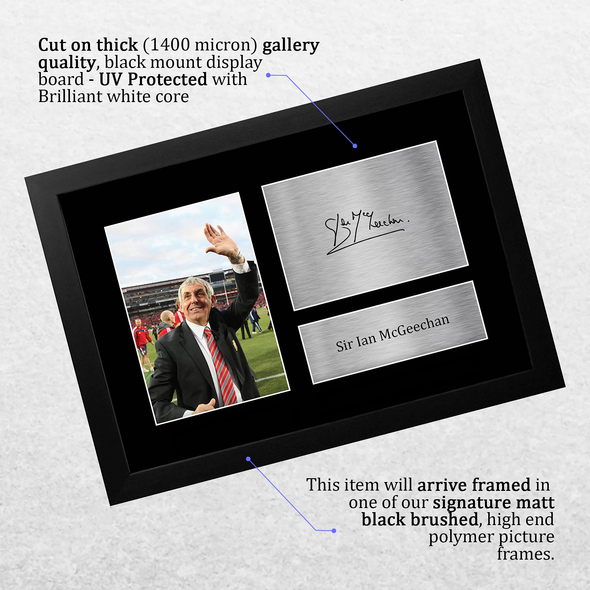 HWC Trading FR A4 Sir Ian McGeechan British Lions Gifts Printed Signed Autograph Picture for Rugby Union Fans - A4 Framed - Image 3