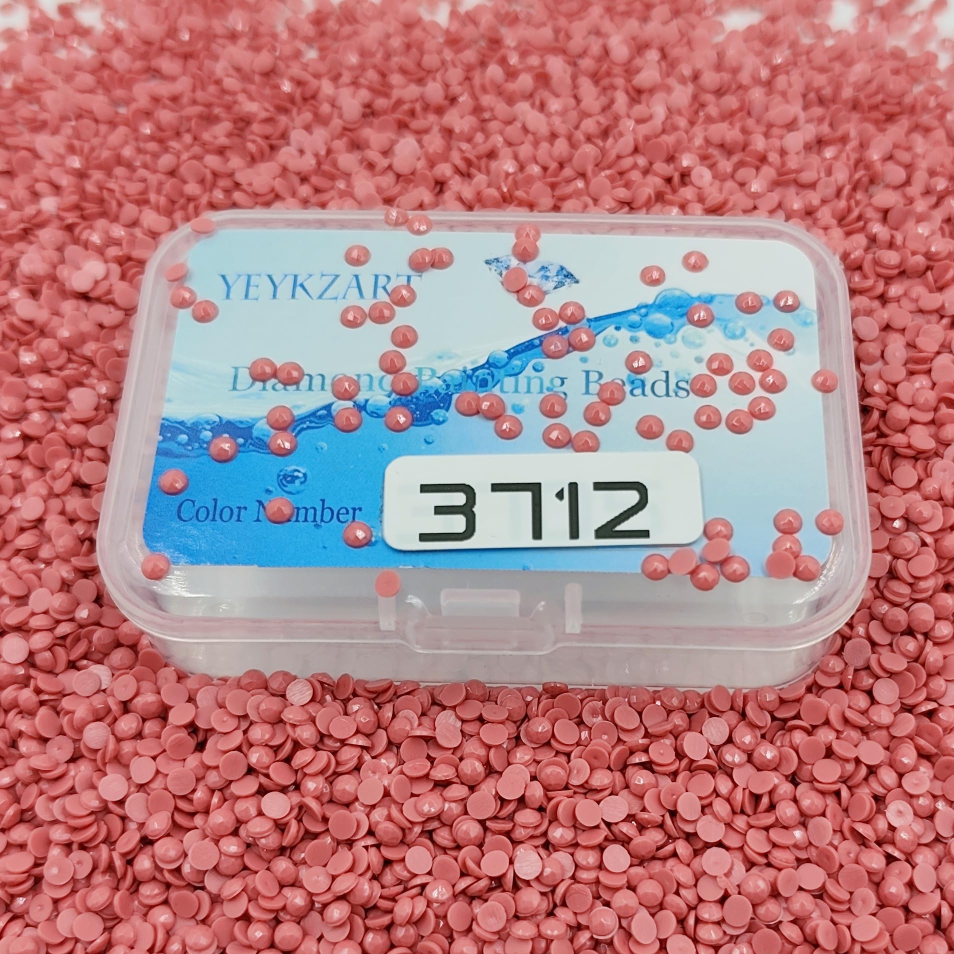 YEYKZART 3712 Diamond Painting Replacement Round Diamonds Beads Rhinestones Accessories for Diamond Art Missing Color 3500 PCS — image 1