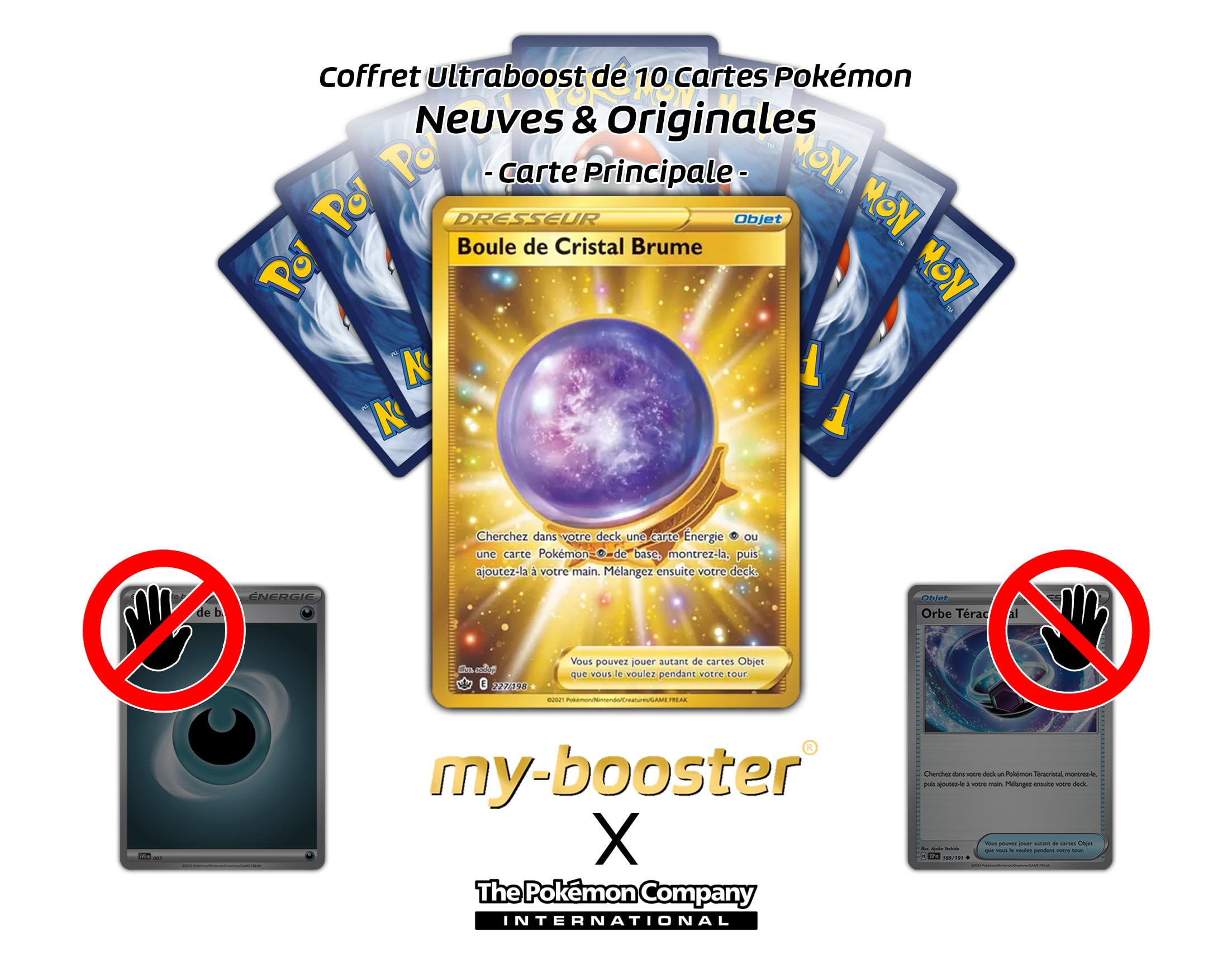 Boule de Cristal Brume (Fog Crystal) 227/198 Shiny Gold Trainer -  my-booster X Écarlate et Violet 6 Règne de Glace
