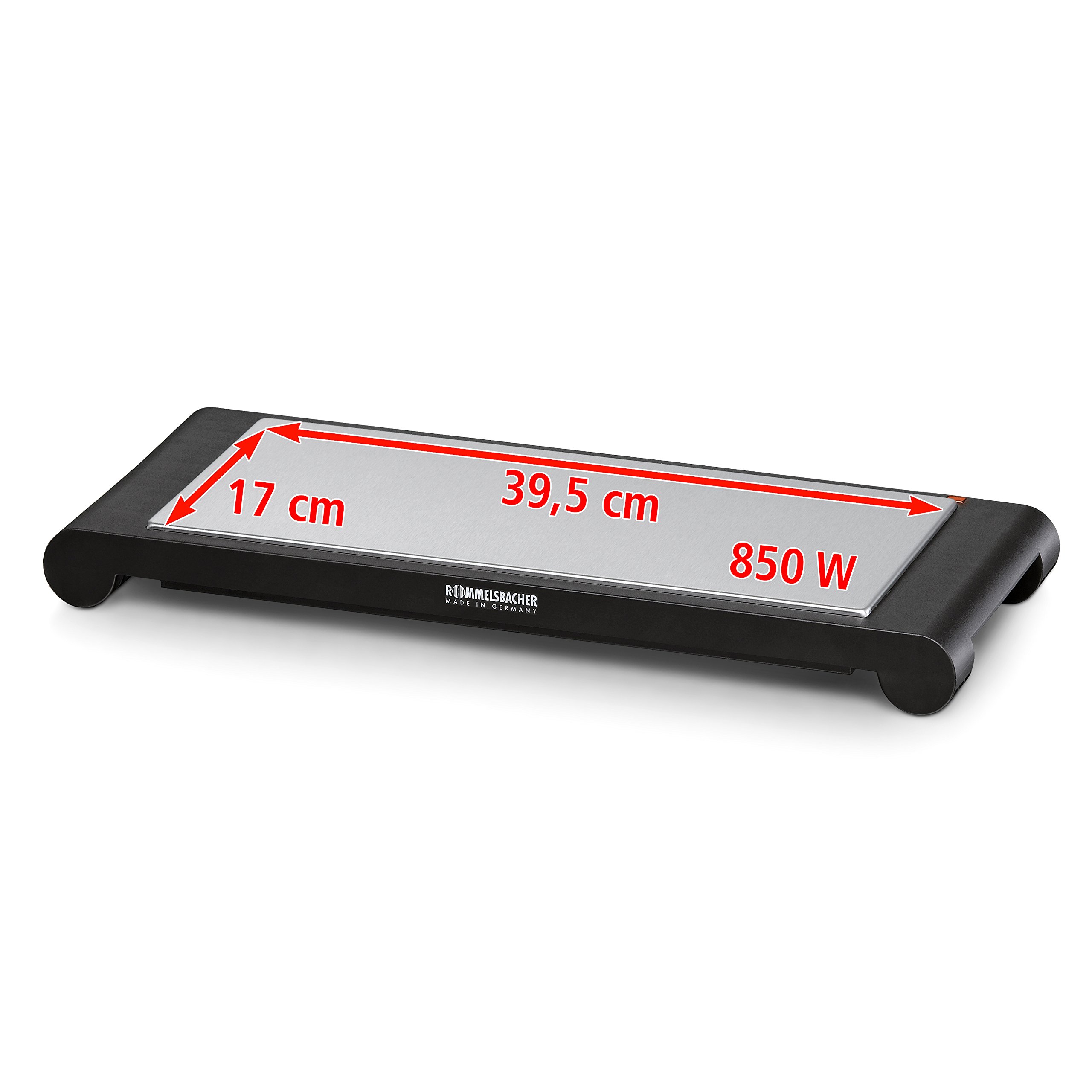 ROMMELSBACHER WPS 857 mobile Wärmespeicherplatte 850 W Edelstahl kabellos