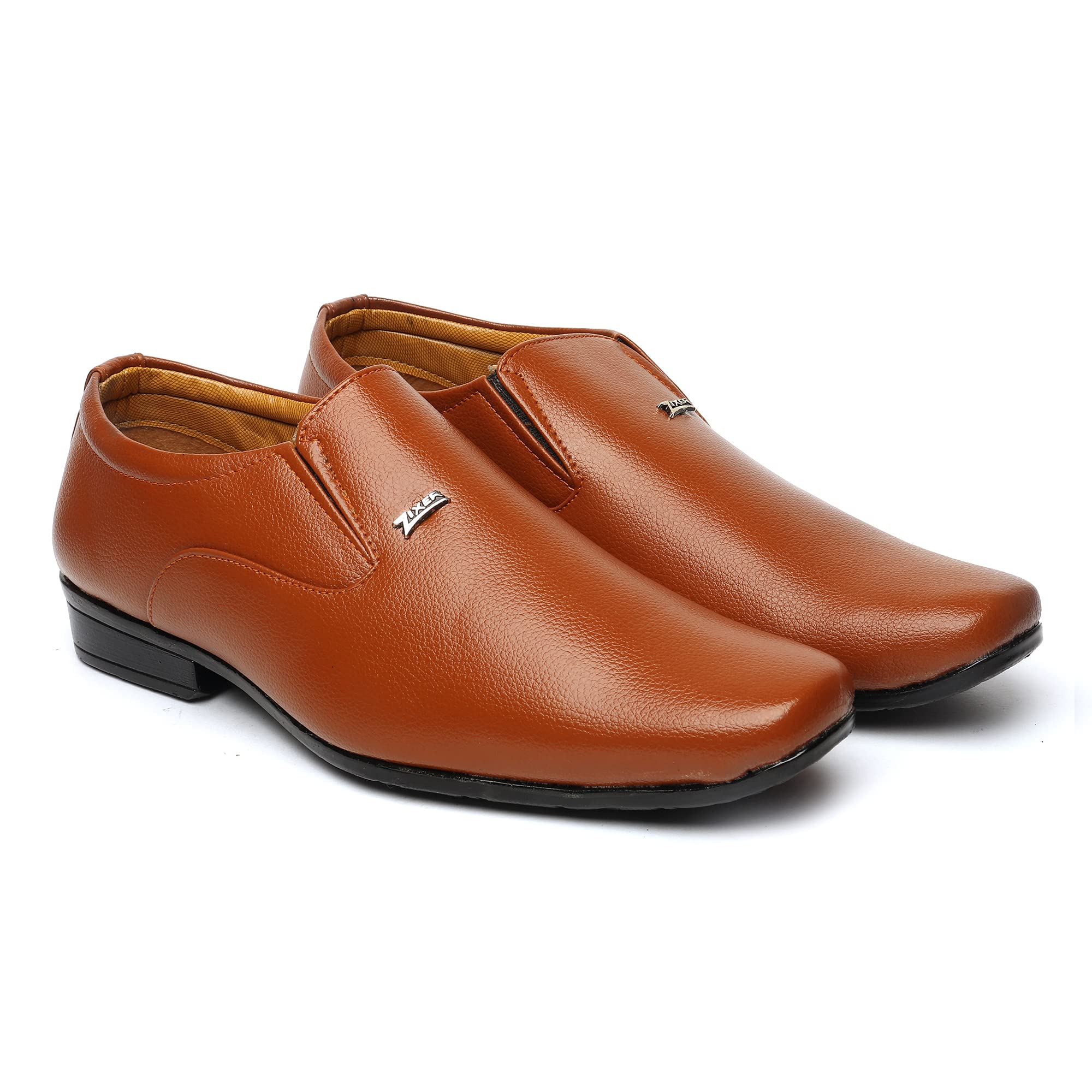 Zixer Synthetic Leather Tan Formal Shoes for Men || Office Formal Shoes Men Latest Stylish Branded (B08P6XMVDD) Amazon Price History, Amazon Price Tracker