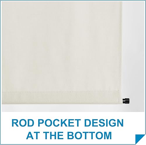 Miniatura 59 de RYB HOME Cortinas de privacidad para puerta francesa, rica textura de lino, cortinas para oscurecer la habitación, cortinas y cortinas