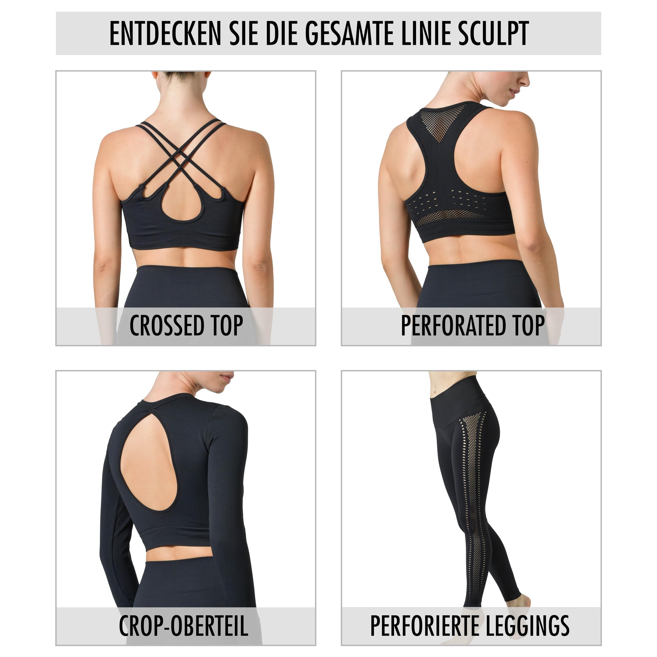 Risalti Leggings Damen Sculpt Push Up Leggings - Sport Leggings Damen, Leggings Damen Push Up Nahtlose, Leggings Damen Sexy, Yoga Pants, Boombooty Leggings, High Waist Leggins - Made In Italy