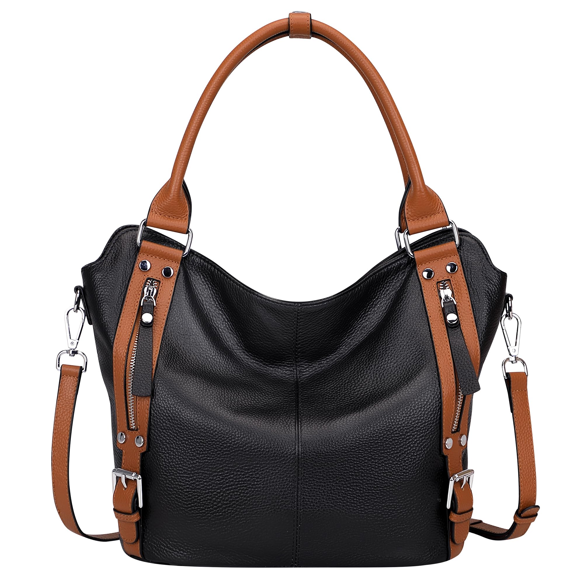 Over EarthGenuine Leather Handbags for Women Hobo Shoulder Bags Ladies Tote Bag