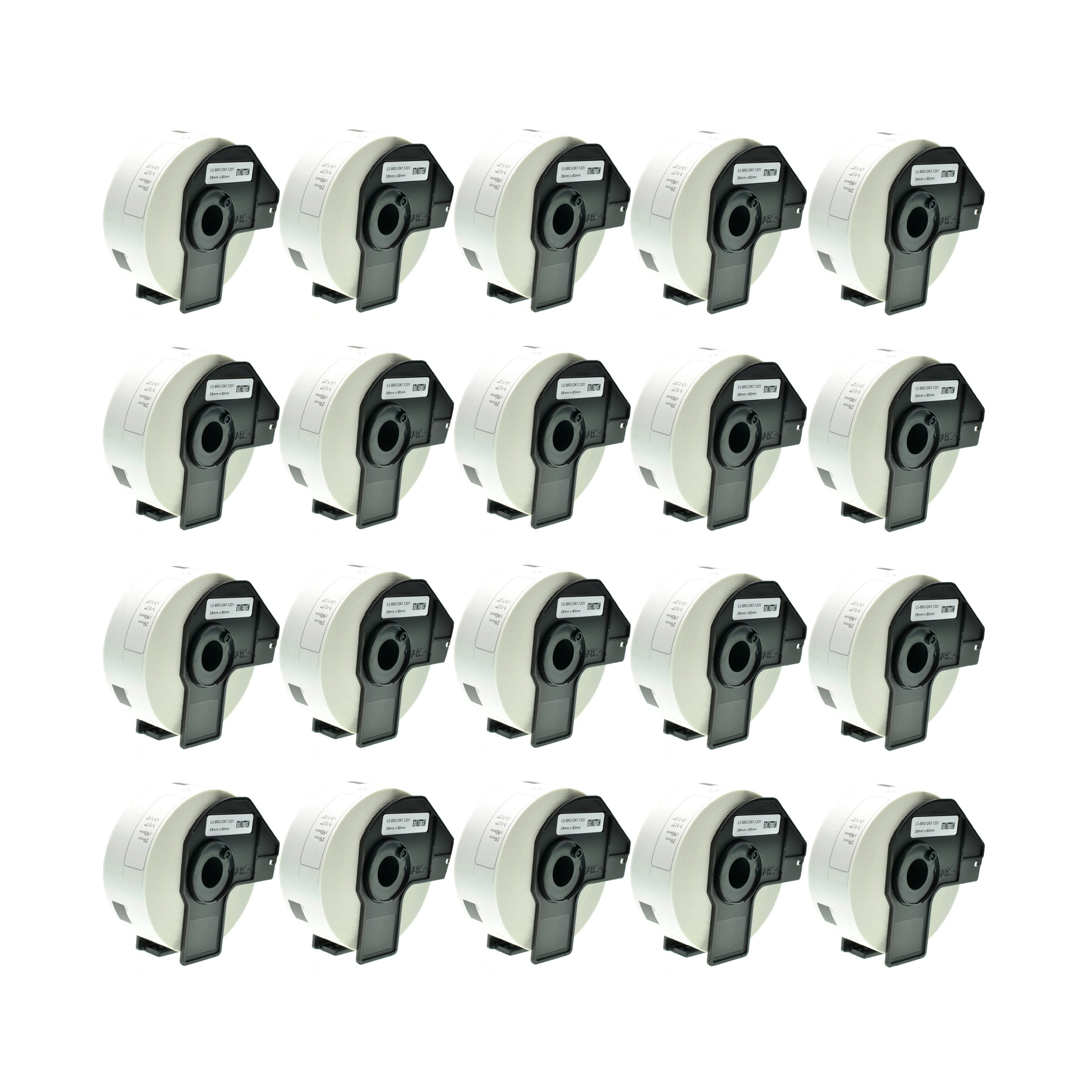 Logic-Seek 20x Adressetiketten kompatibel für Brother DK11201 - je 400 Stück - 29mm x 90mm P-Touch QL-1050 1060N 500 550 560 570 580 700 500 A BS BW 560 VP YX 580N 650TD 710W 720NW - Weiss