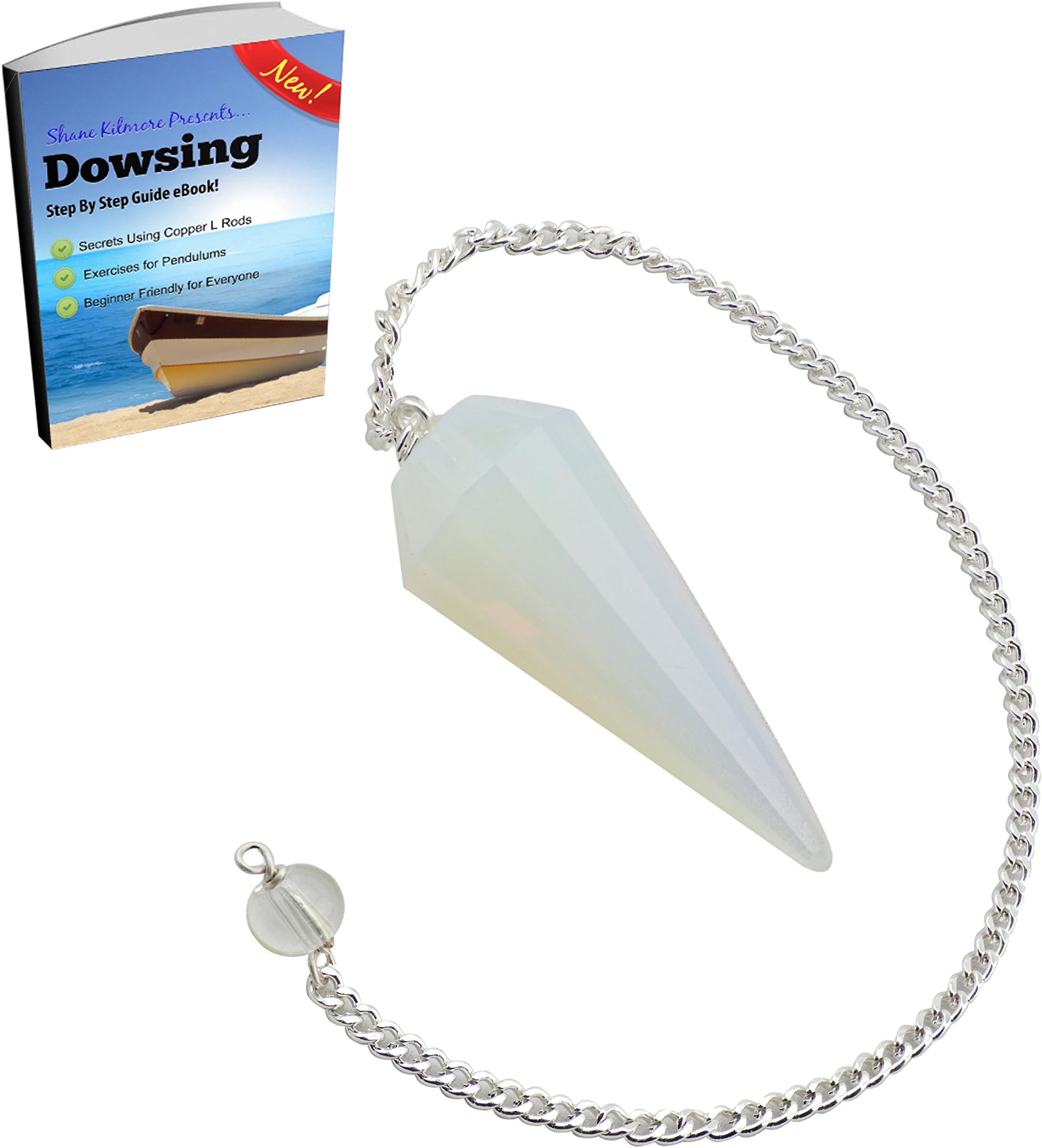 CK Crystal Opalite Faceted Crystal Pendulum with Free Pendulum Dowsing eBook