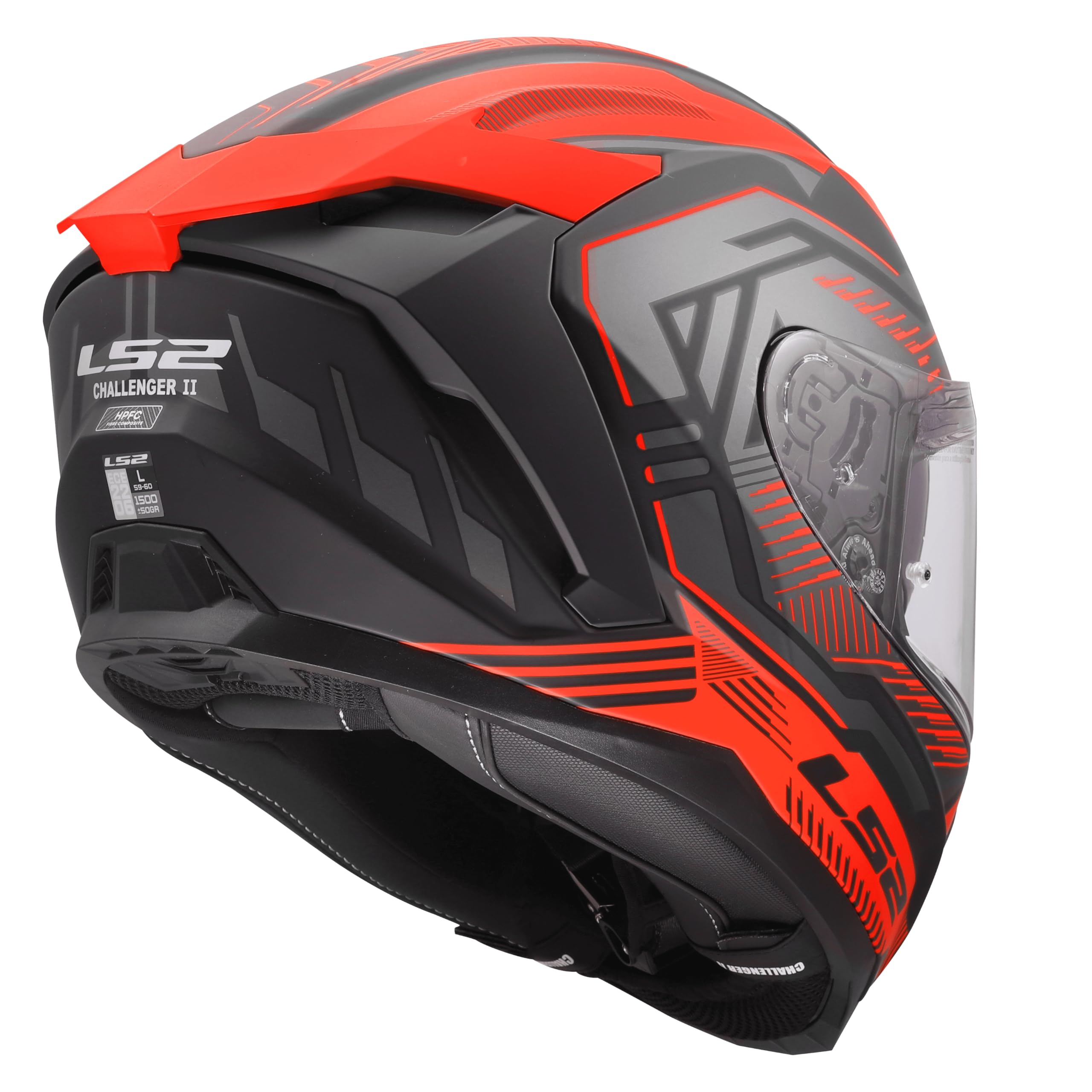 LS2, Casque Moto Intégral CHALLENGER II DRAVIX Red, XL