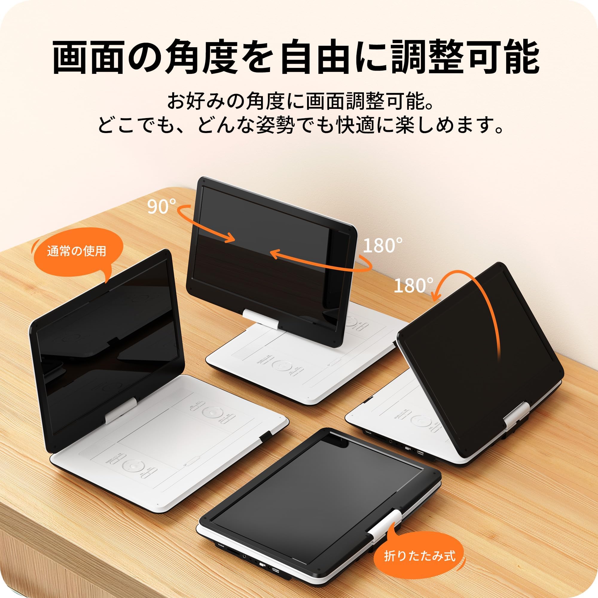 Amazon.co.jp: 【新機種·15.6インチHD大画面】Surfola ポータブルDVD