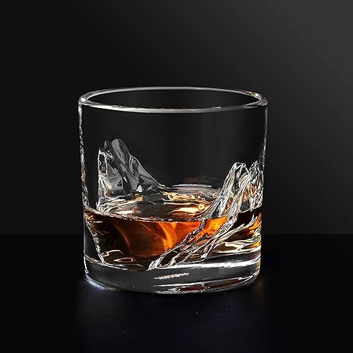 Miniatura 7 de LIITON - Juego de 4 vasos para whisky Gran Canyon Vaso de whisky pesado de estilo clásico Everest, Everest Set, Transparente