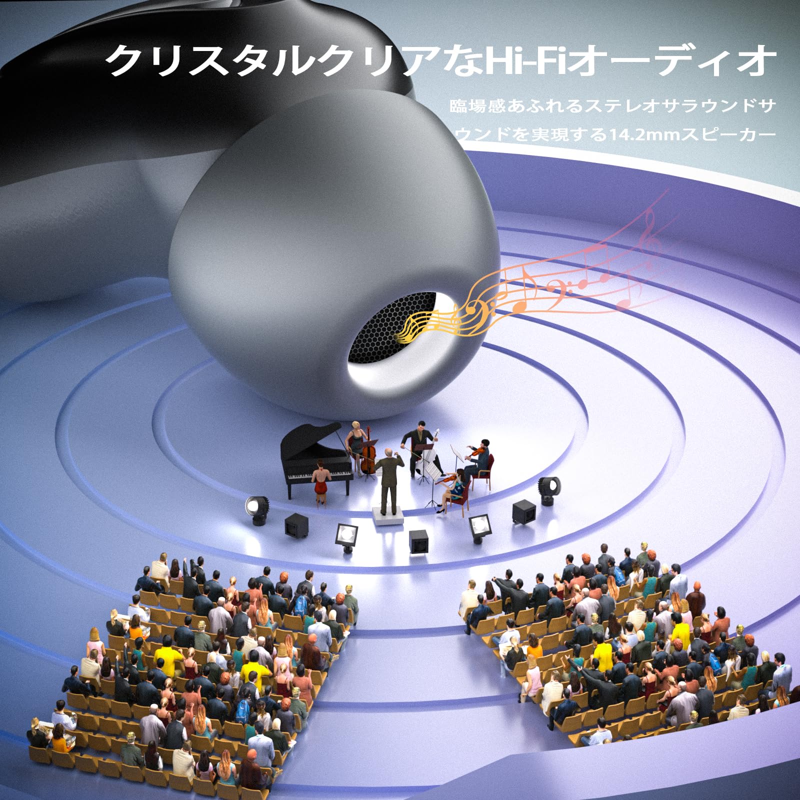 Wireless Earbuds Sleep Headphones, Multifunctional Wireless Headphones, In-Ear Noise Reduction, Perfect for School, Sleeping, Working - 4