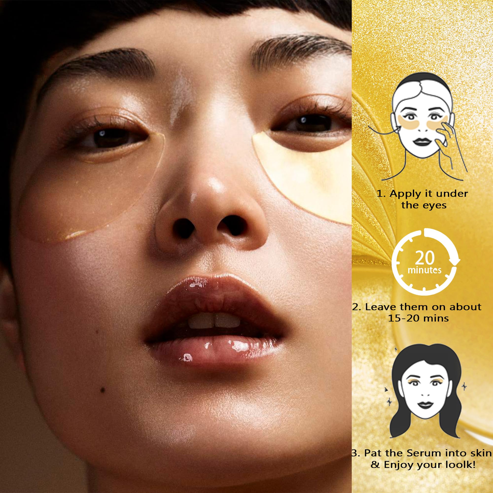 Snapklik.com : 24K Gold Under Eye Patches For Puffy Eyes, Dark Circles ...