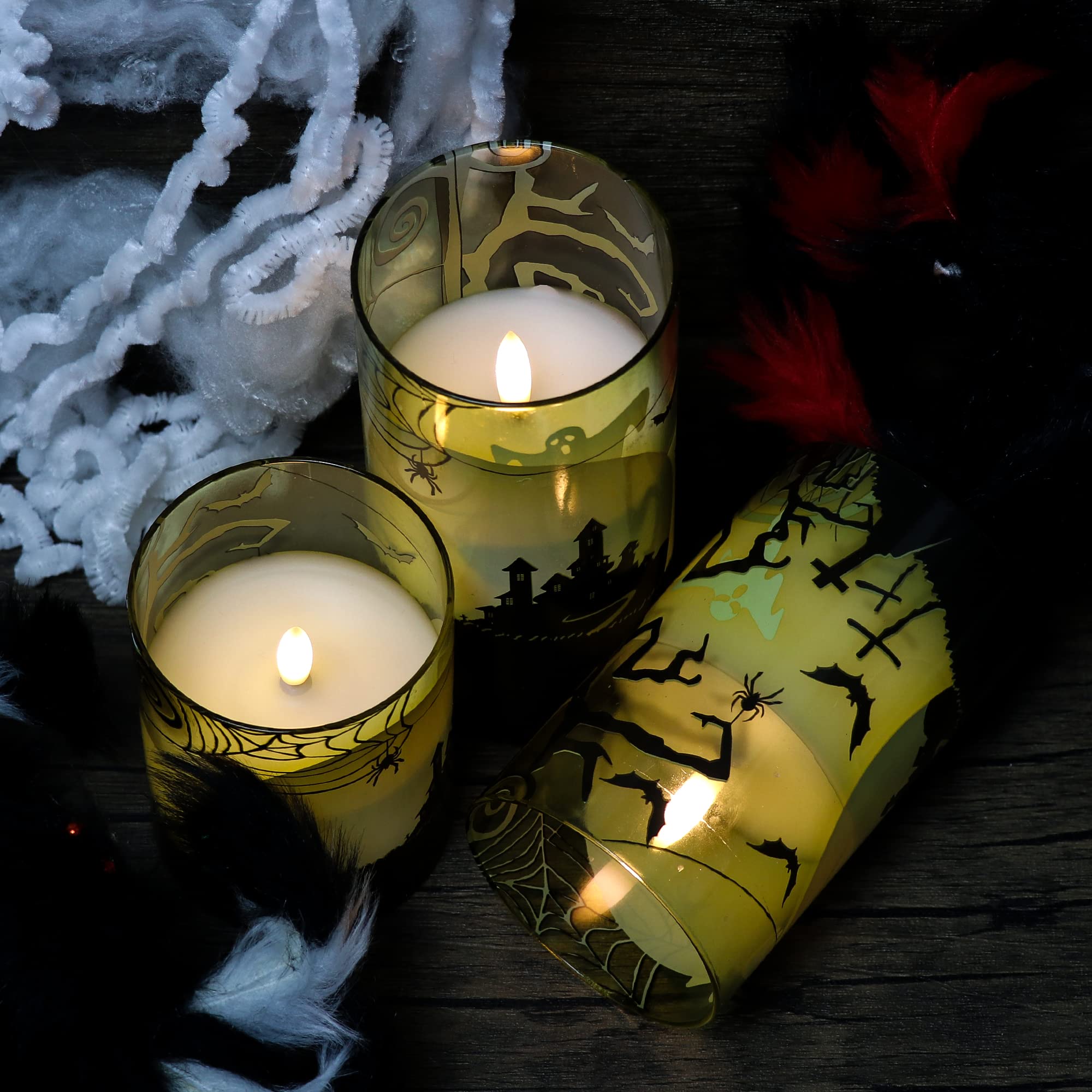 Idena 38204 - Velas De Té Eléctricas LED, 6 Unidades, Con Luz Parpadeante Y Mando A Distancia, Incluidas Las Pilas, Decoración Para Bodas, Fiestas, Navidad, Pascua, Como Iluminación Ambiental