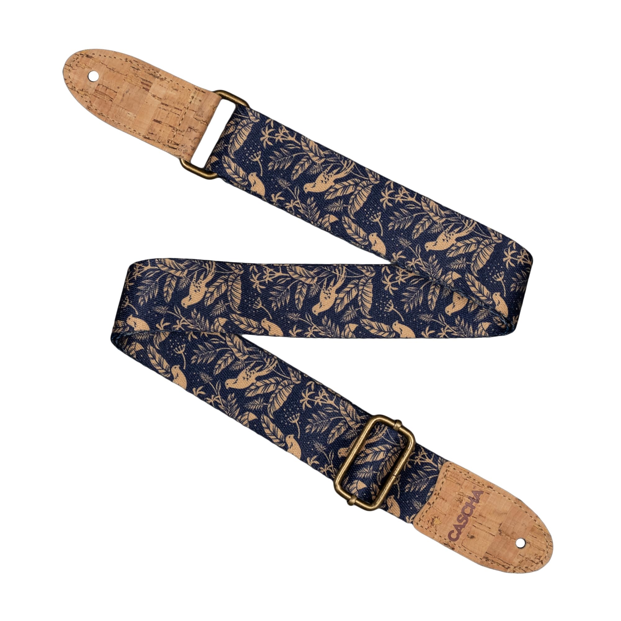 CASCHA Vegan Guitar Strap - Midnight Birds - Colourful and Animal Friendly Straps for Guitars and Ukuleles