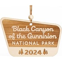 Wood National Park Ornaments, USA National Park Gifts for Travelers, Decor for Christmas Tree, 2024 Keepsake, Gifts for Hiking Lovers Black Canyon of the Gunnison