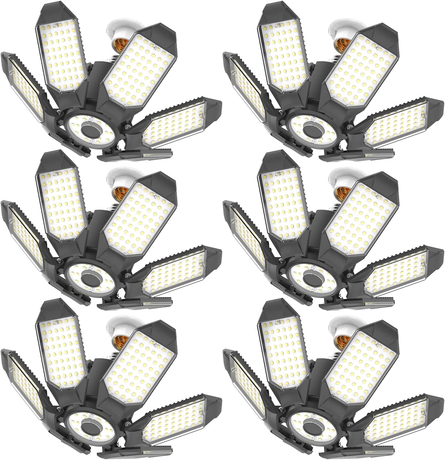 Led Garage Lights 8 Pack 220W Garage Light Ceiling Led Deformable LED