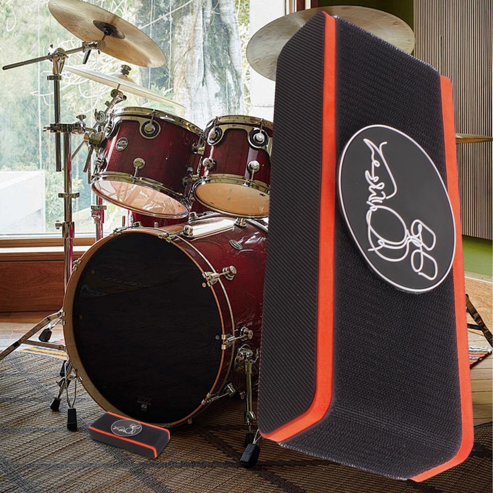 Kick Block Drums - Sale di pratica per il fissaggio del basso, percussioni antiscivolo, tappetino per smorzamento del rumore, accessorio per registrazione in studio, attrezzatura per lezioni musicali